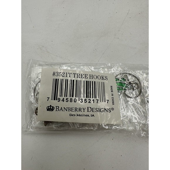 BANBERRY DESIGNS Christmas Ornament Hooks - Set of 12 Metal Tree  New - Picture 6 of 6